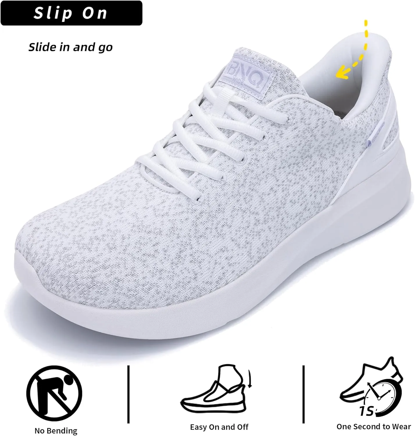 Minimalist Walking Shoes for Men Wide Toe Box Slip On Tennis Summer Shoes Zero Drop Arch Support Comfortable Gym Athletic Workout Fashion Sneakers Size US7-12