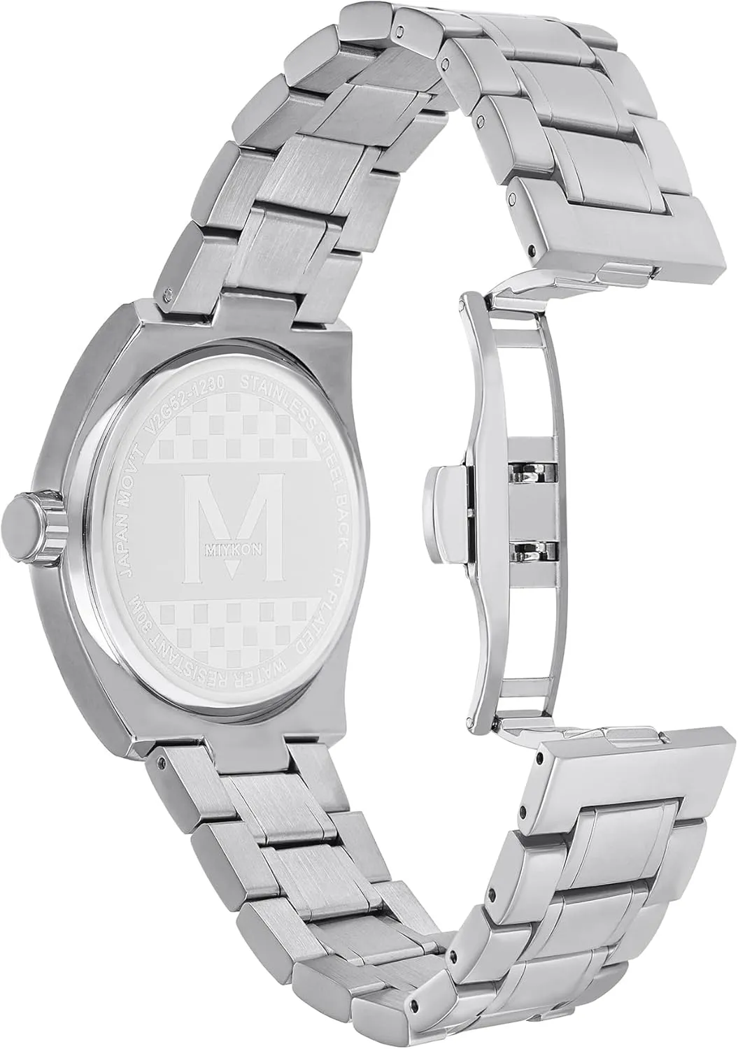 Miykon Silver and Gold Watches for Men | Minimalist Analog Mens Dress Watch with Ion Polished Solid Stainless Steel Bracelet | Luminous Hands, Scratch Resist Glass, Japan Quartz, 100ft Water Resistant