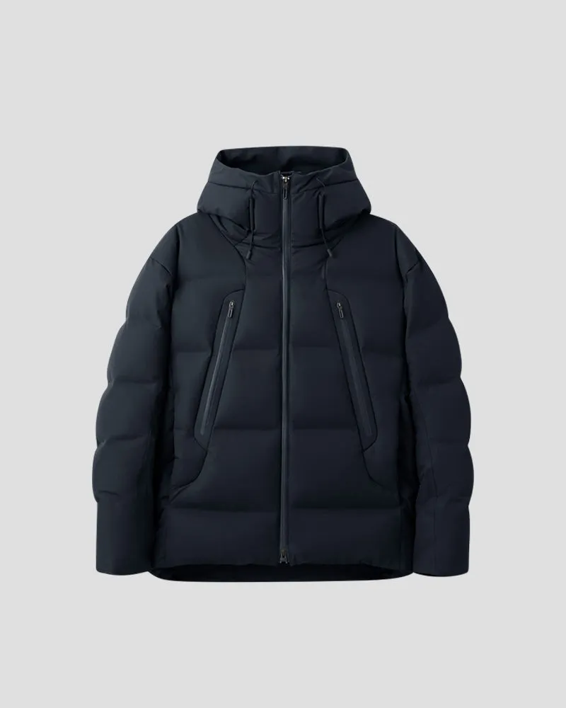 MIZUSAWA DOWN OVERSIZED JACKET "MOUNTAINEER" - Grahite Navy