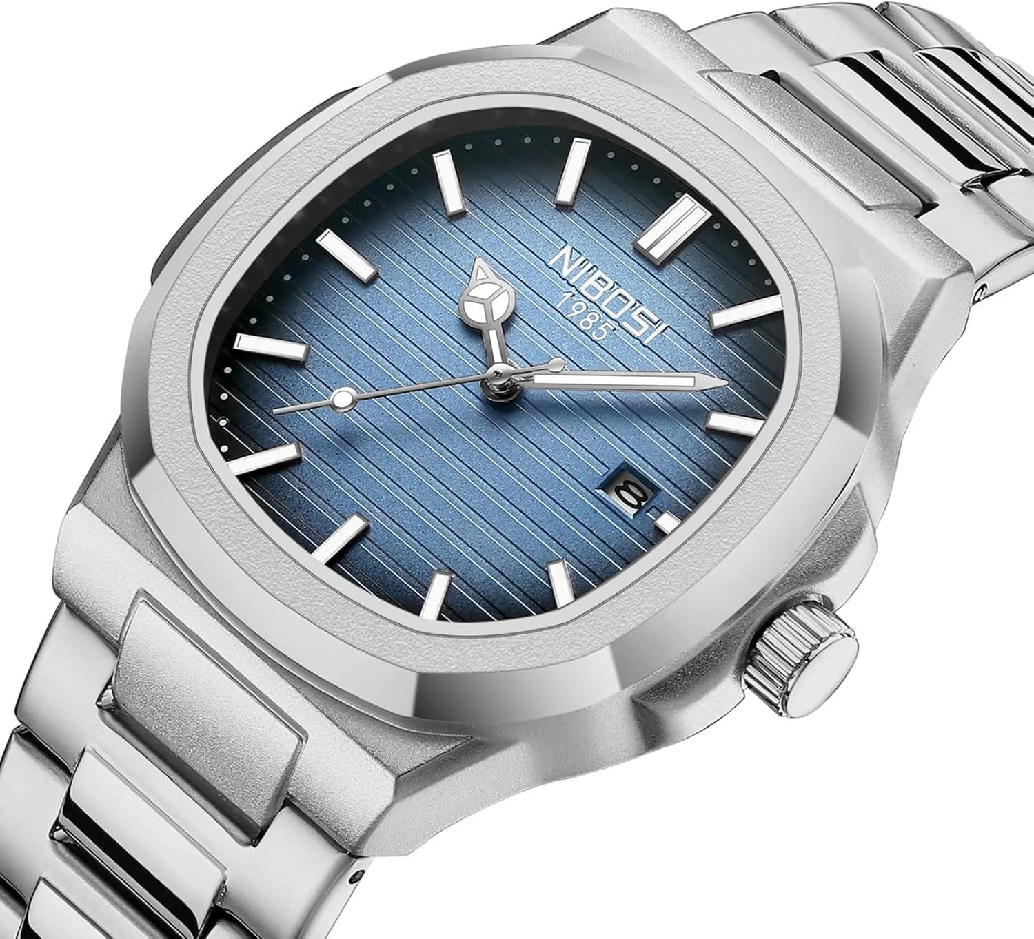 NIBOSI Men Watches Analog Quartz Stainless Steel Military Watches for Men Waterproof Business Classic Desiger Wrist Watch Date