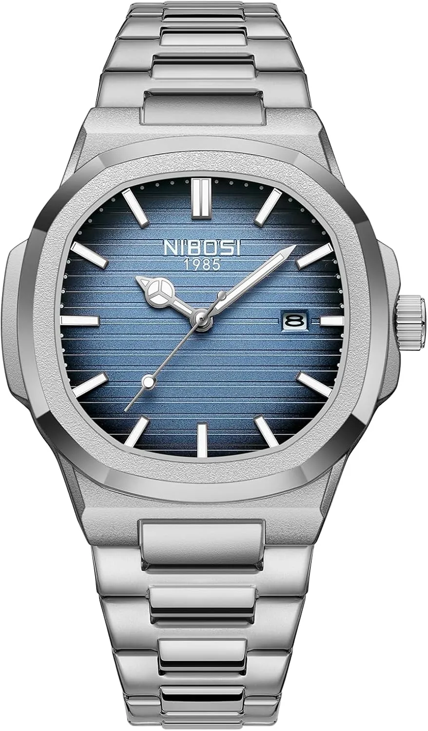 NIBOSI Men Watches Analog Quartz Stainless Steel Military Watches for Men Waterproof Business Classic Desiger Wrist Watch Date