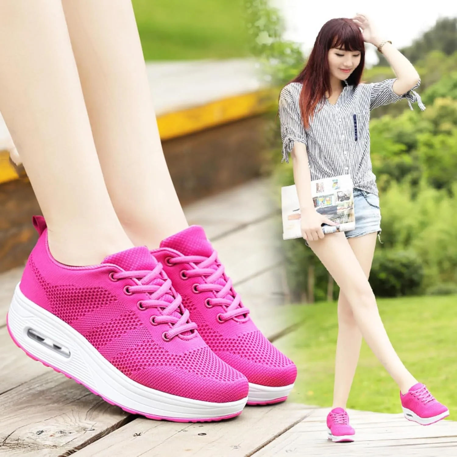 Orthopedic Shoes for Women, Womens Slip on Non Slip Work Shoes Comfortable Air Cushion Sneakers with Arch Support