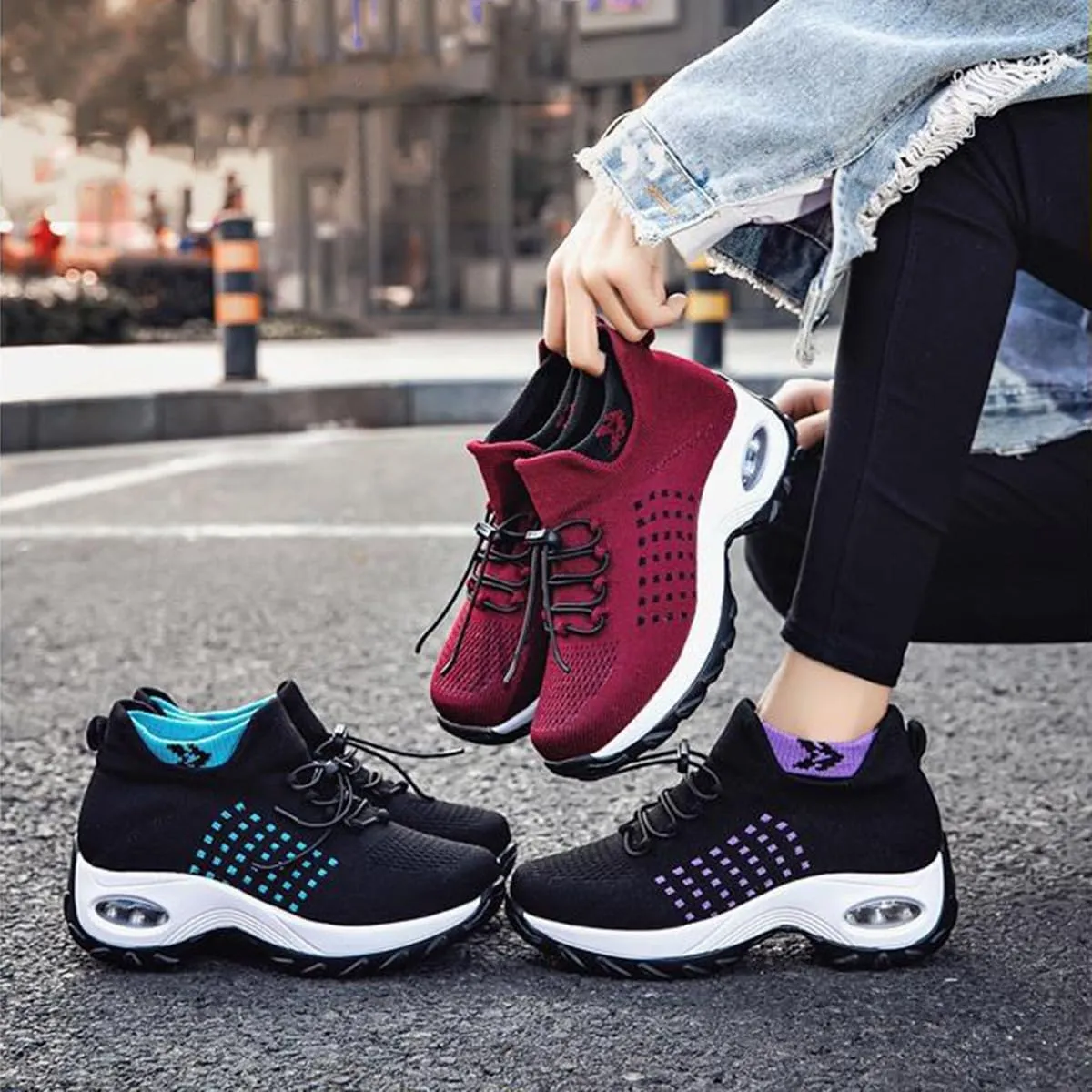 Overpronation Shoes for Women, Comfort Wear Orthowear Shoes, Comfortwear Orthopedic Ortho Stretch Air Cushion Sneakers