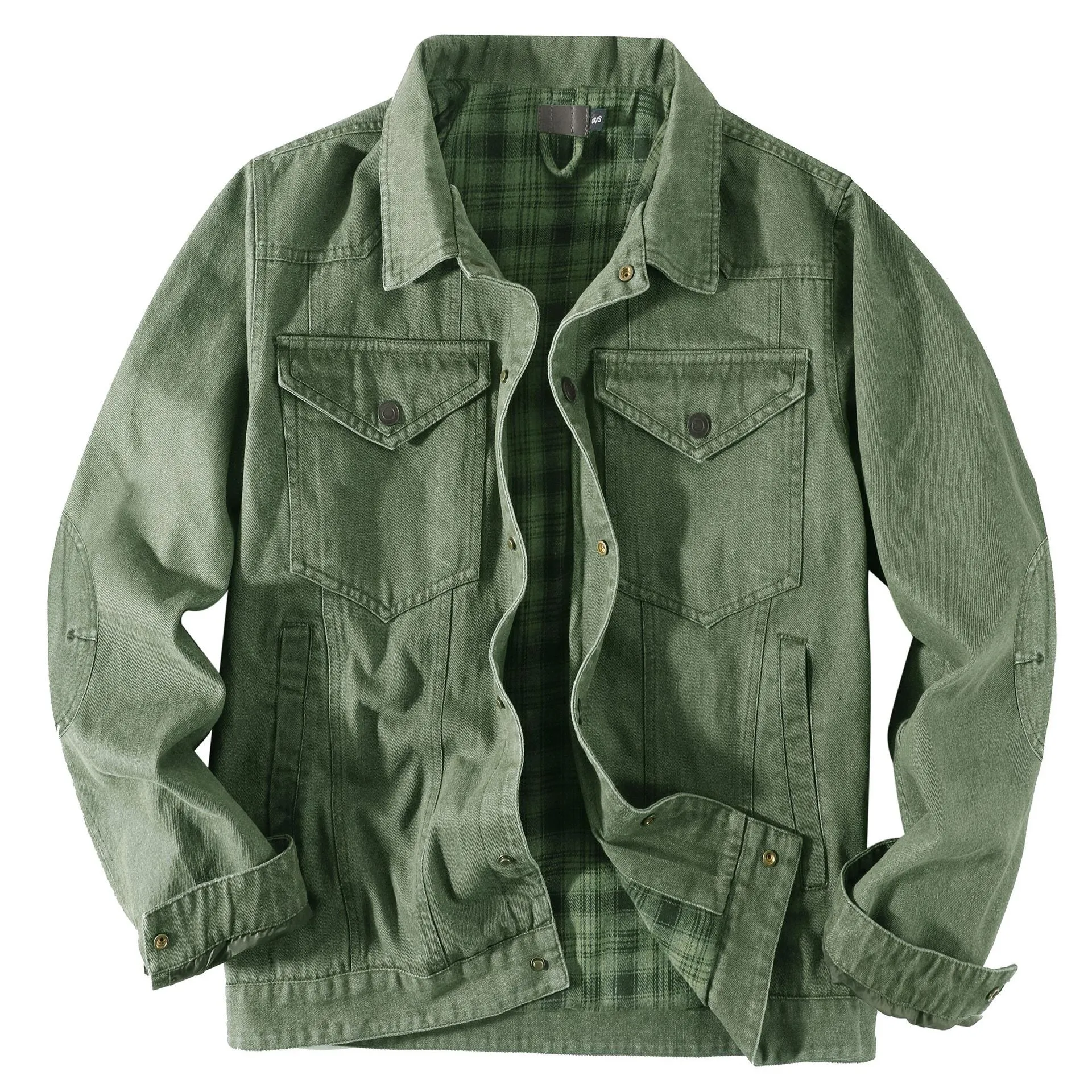 PLAID FLANNEL CASUAL JACKET