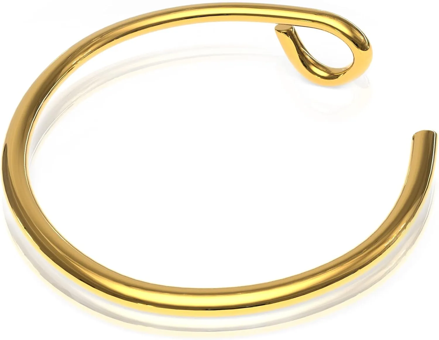 Plain 14K Gold Filled Fake Nose Ring - Simple 20 Gauge Faux Non-Piercing Jewelry - Handmade Clip-On Hoop 7mm Diameter 0.2 Inches - Hypoallergenic