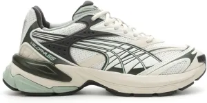 PUMA - Mens Velophasis Technisch Shoes, Color Warm White/Green Fog/Dark Coal, Size: 8.5 M US