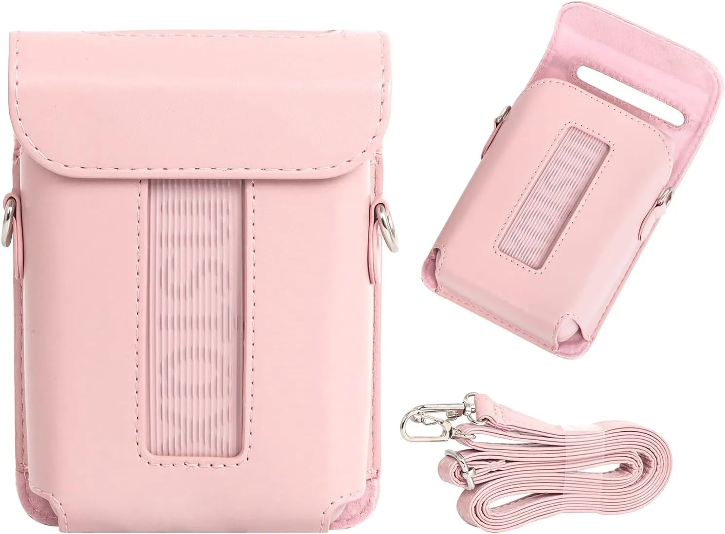 Rieibi Mini Link 3 Case - Protective Case For Fujifilm Instax Mini Link 3 Smartphone Printer, Cover For instax mini Link3 case with Shoulder Strap, For Smartphone Printer PU case