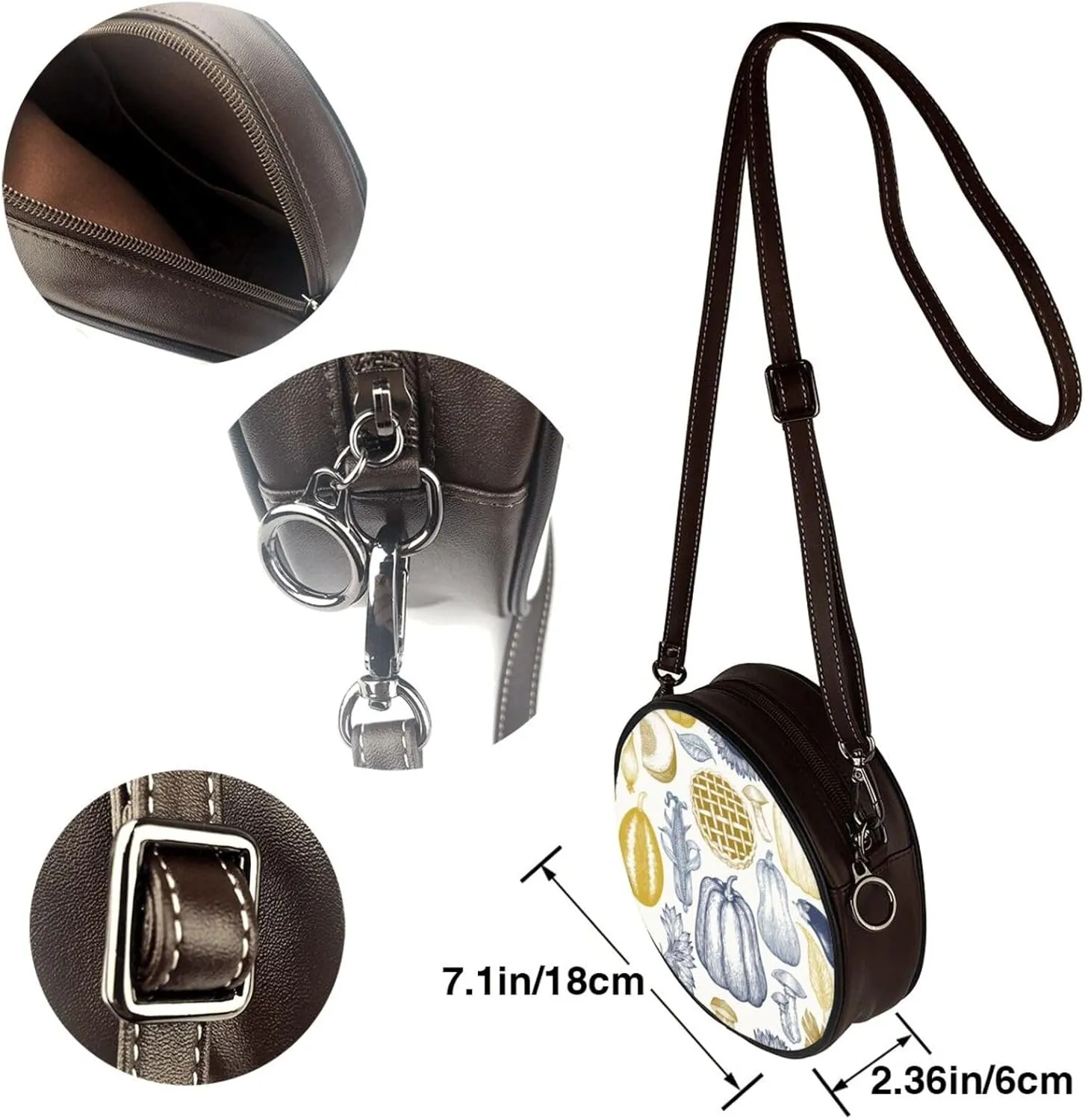 Round Crossbody Bags for Women, Small Purse and Crossbody Handbags Purse Satchel