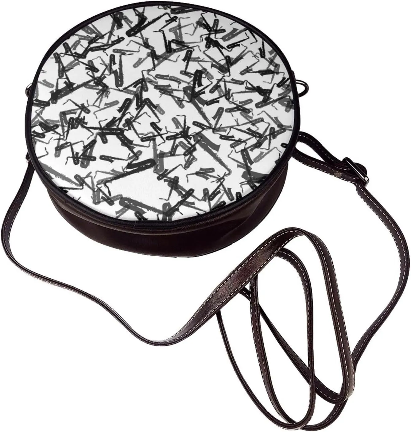 Round Crossbody Shoulder Bag Circle Purse Handbags for Women Small Fashion Clutch Evening Wallet