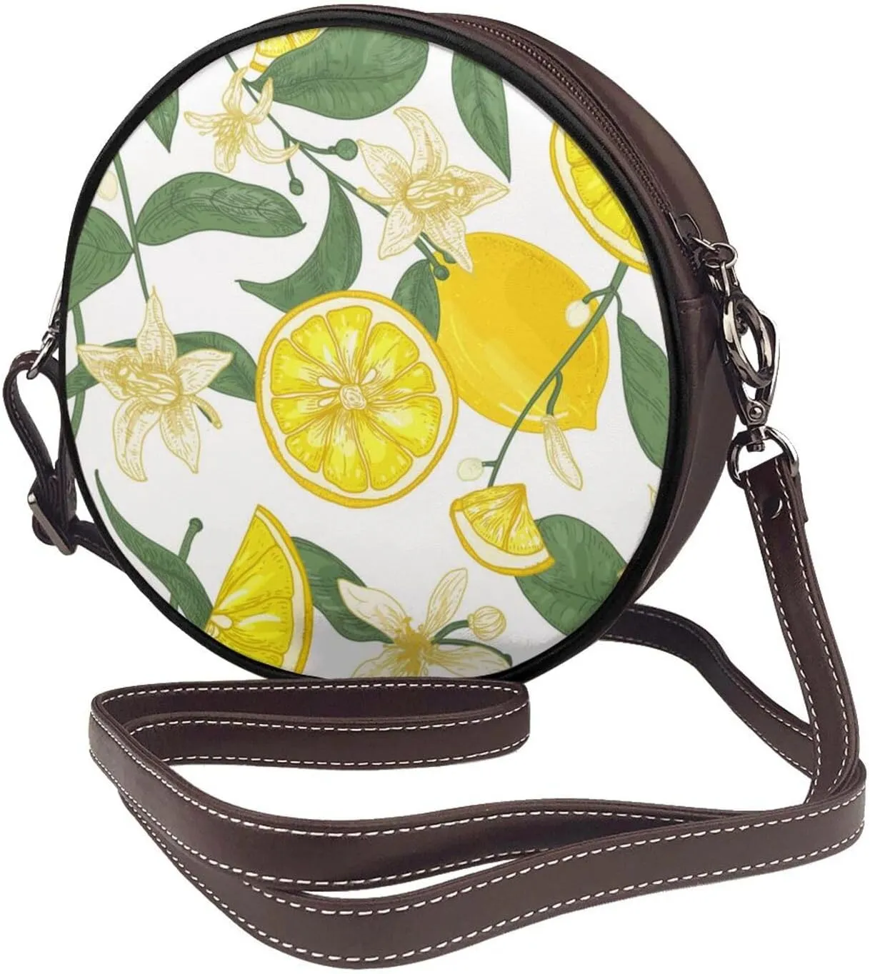 Round Crossbody Shoulder Bag Circle Purse Handbags for Women Small Fashion Clutch Evening Wallet