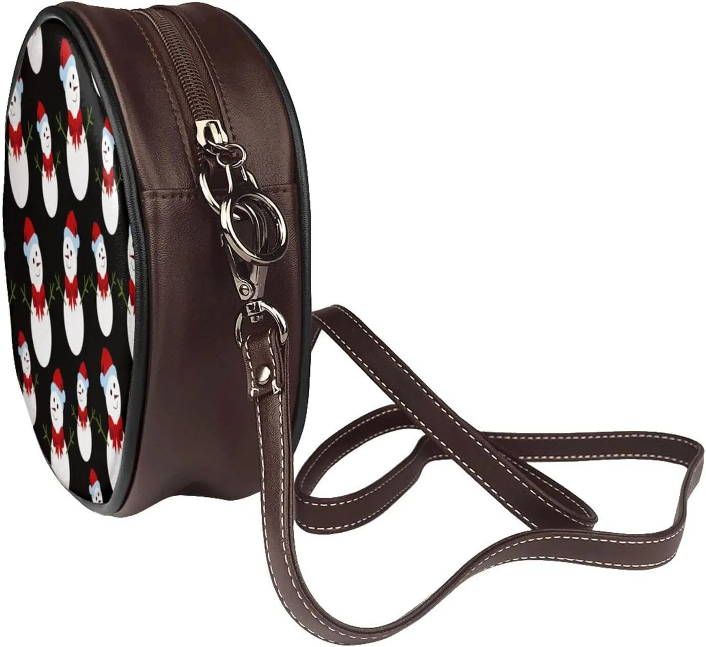 Round Crossbody Shoulder Bag Circle Purse Handbags for Women Small Fashion Clutch Evening Wallet