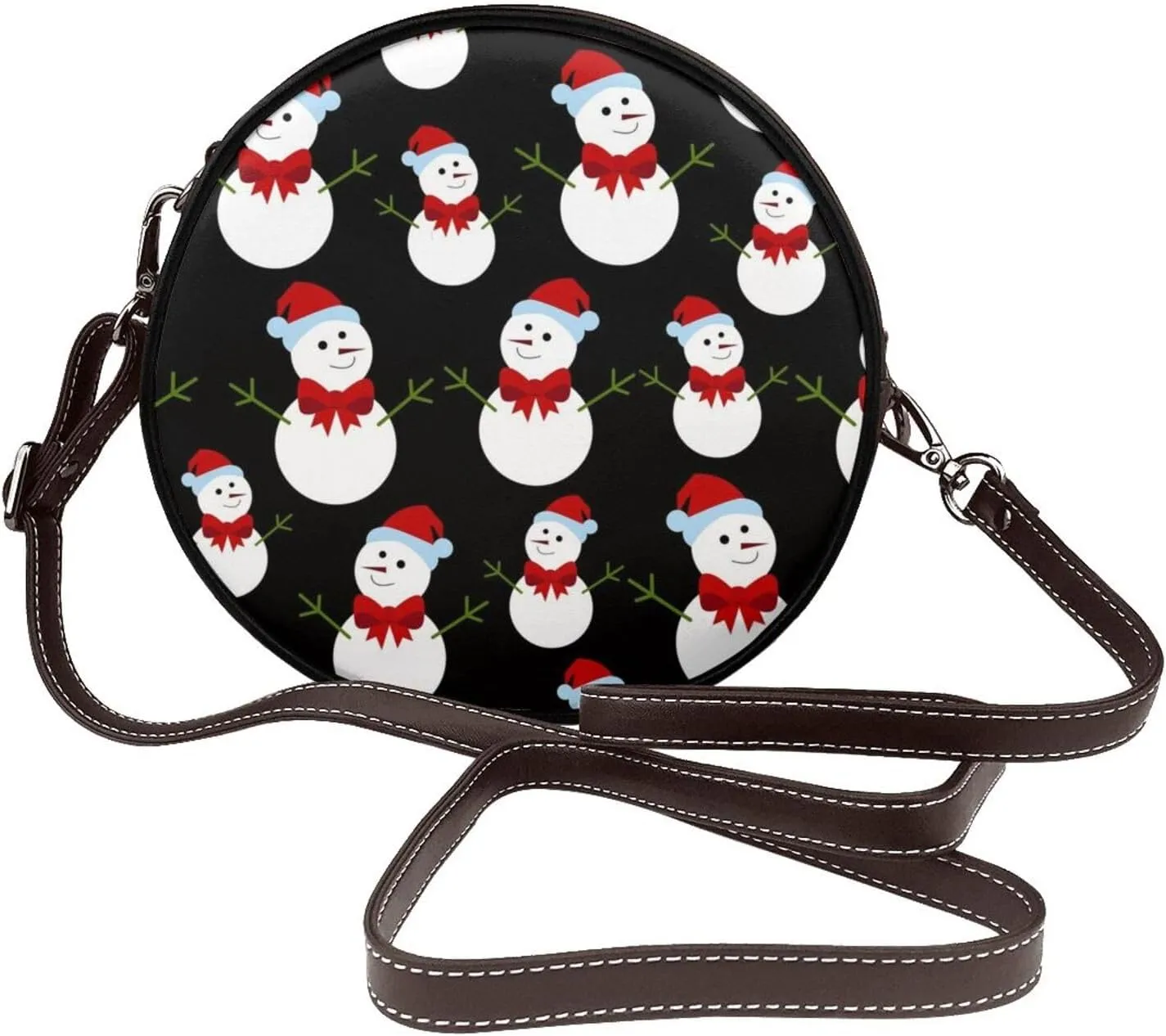 Round Crossbody Shoulder Bag Circle Purse Handbags for Women Small Fashion Clutch Evening Wallet