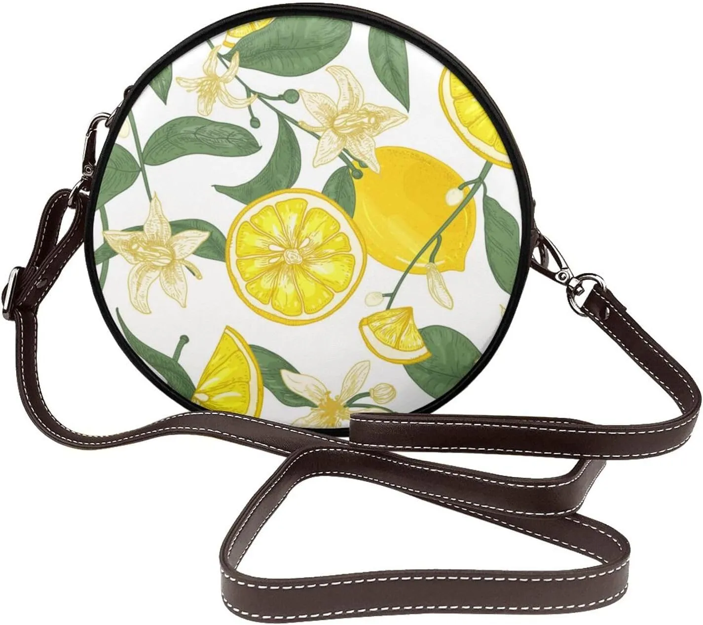 Round Crossbody Shoulder Bag Circle Purse Handbags for Women Small Fashion Clutch Evening Wallet