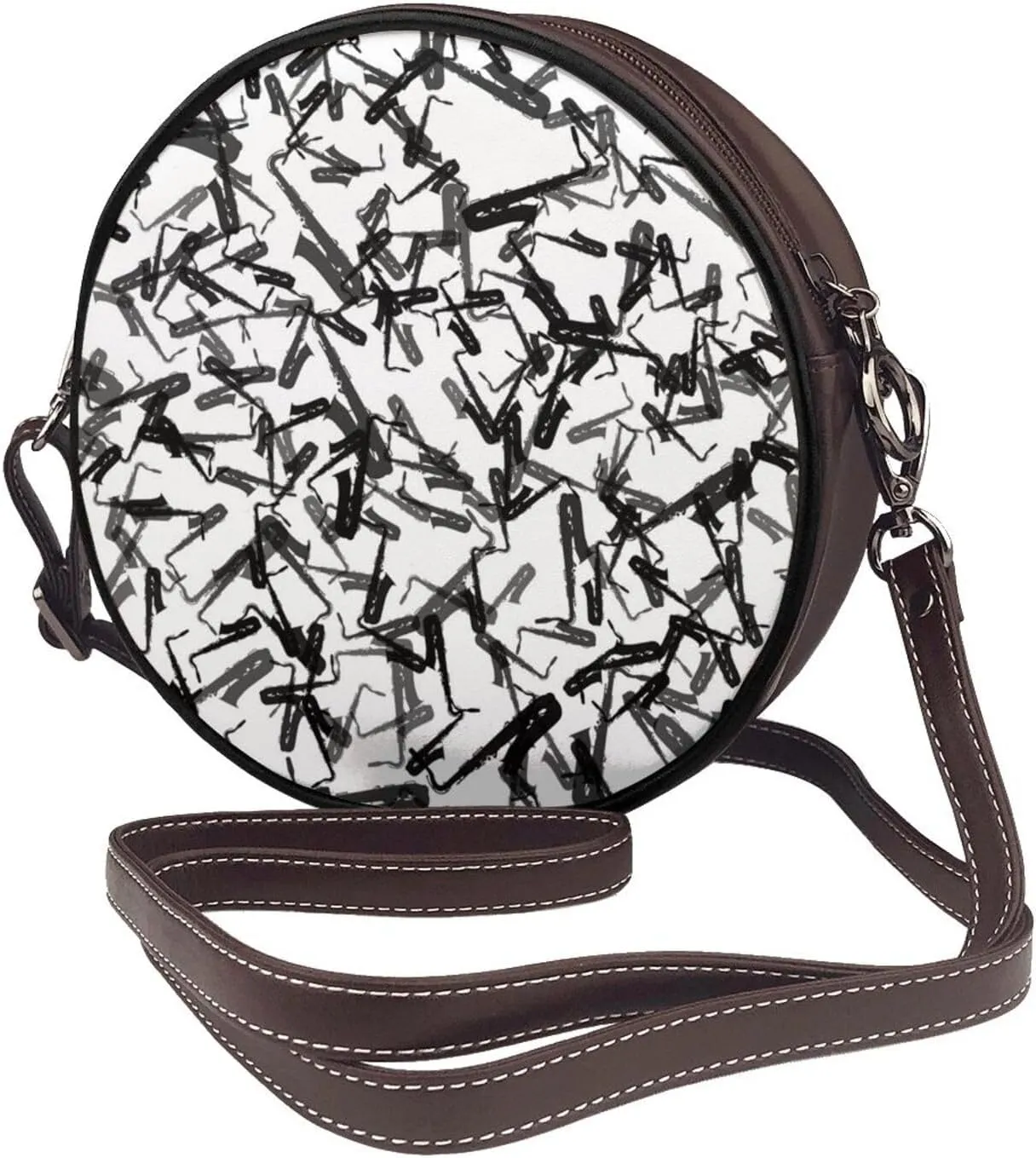 Round Crossbody Shoulder Bag Circle Purse Handbags for Women Small Fashion Clutch Evening Wallet