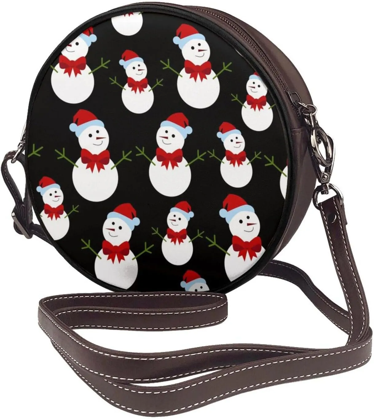 Round Crossbody Shoulder Bag Circle Purse Handbags for Women Small Fashion Clutch Evening Wallet