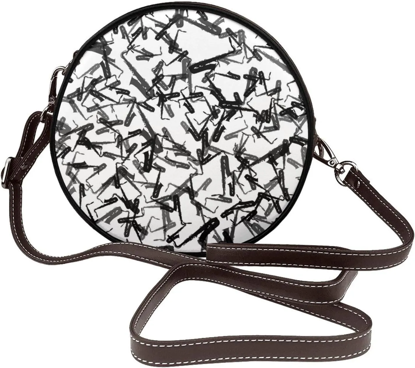 Round Crossbody Shoulder Bag Circle Purse Handbags for Women Small Fashion Clutch Evening Wallet