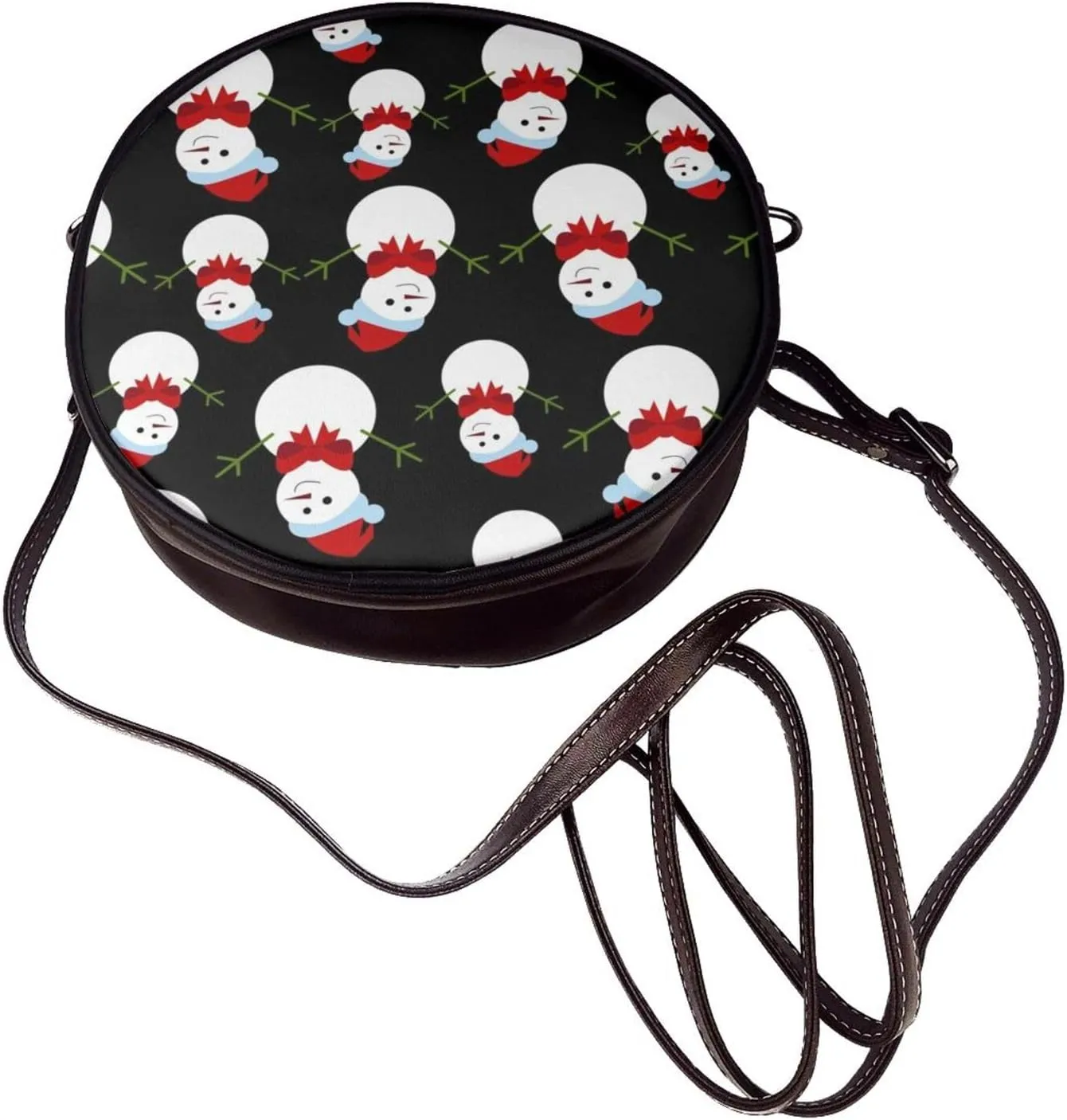 Round Crossbody Shoulder Bag Circle Purse Handbags for Women Small Fashion Clutch Evening Wallet