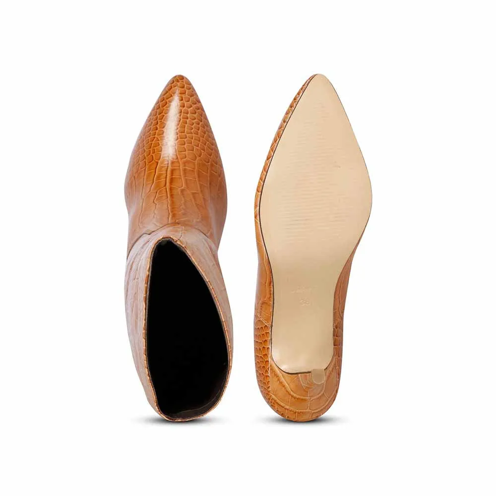 Saint G Textured Tan Leather Handcrafted Boots