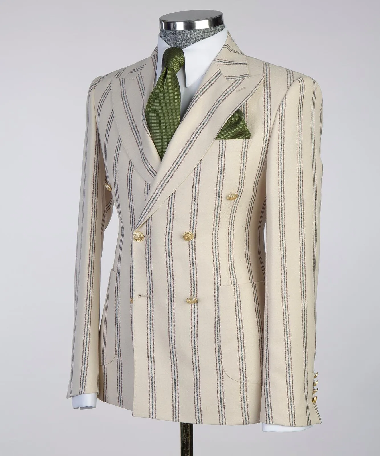 Sartoria Beige Double Breasted Suit