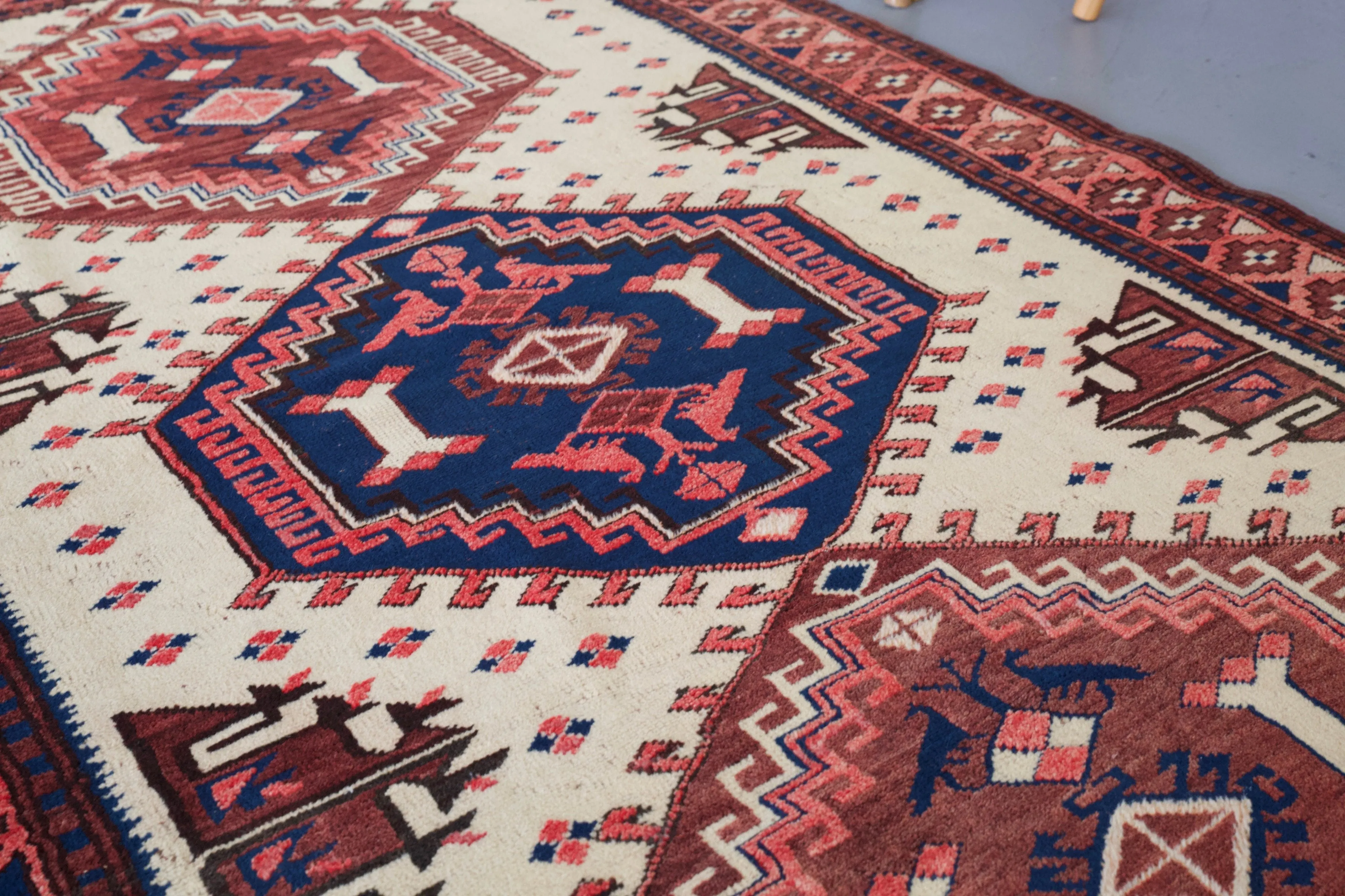 Semi-Antique Turkish Anatolian Nomad Rug 3'7"x6'