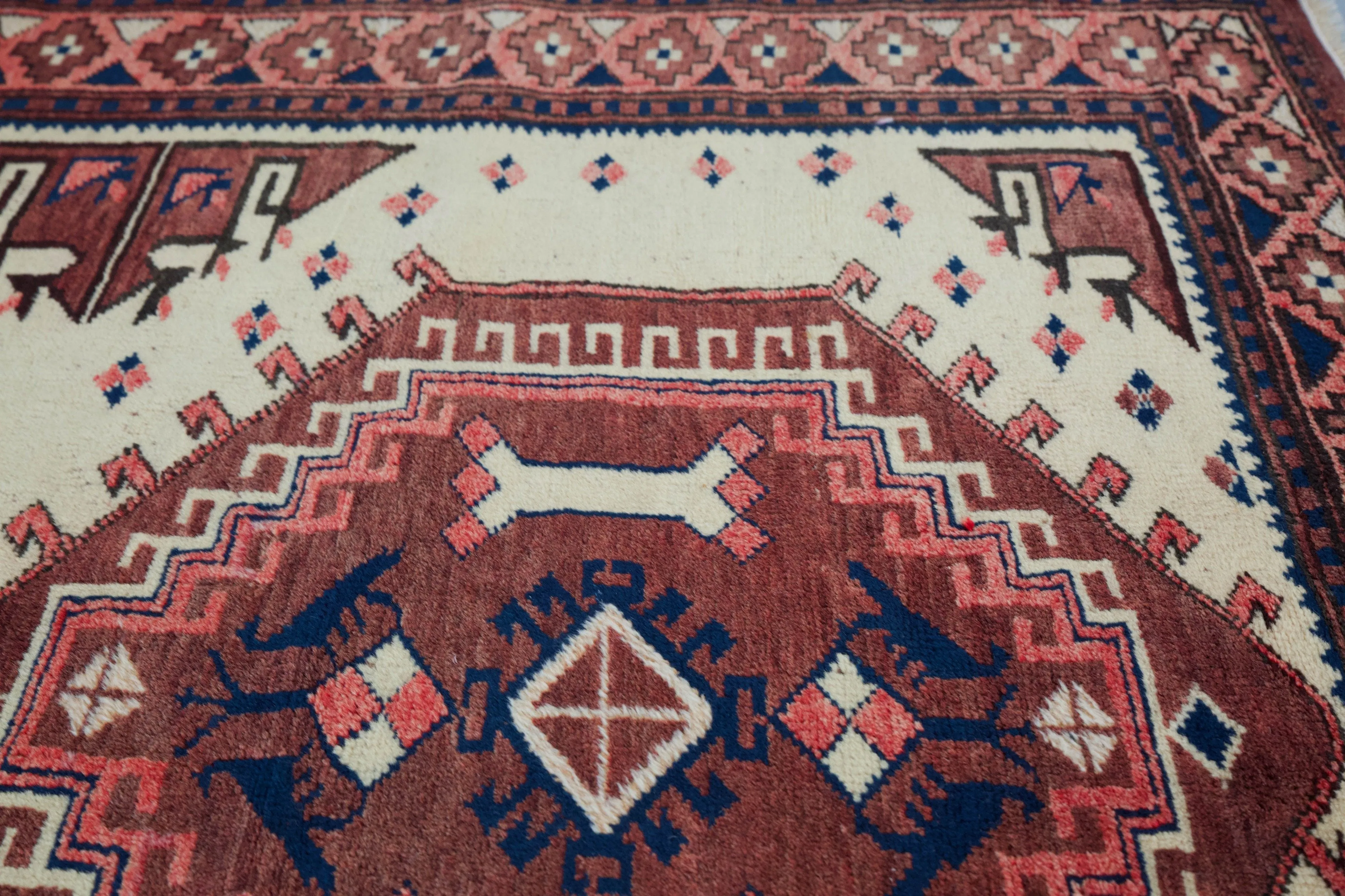 Semi-Antique Turkish Anatolian Nomad Rug 3'7"x6'