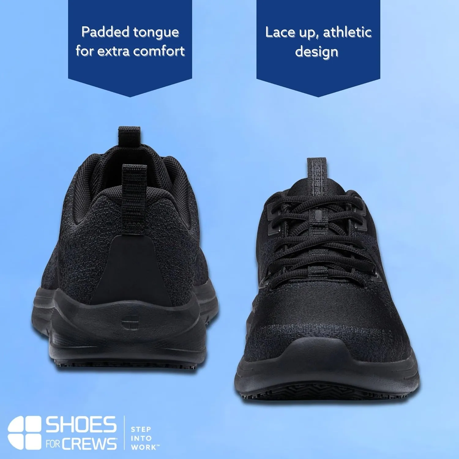 Shoes for Crews Toby II, Men's Slip Resistant Non Slip Work Shoes, Zapatos de Trabajo para Hombres, Chef Kitchen Shoes, Black