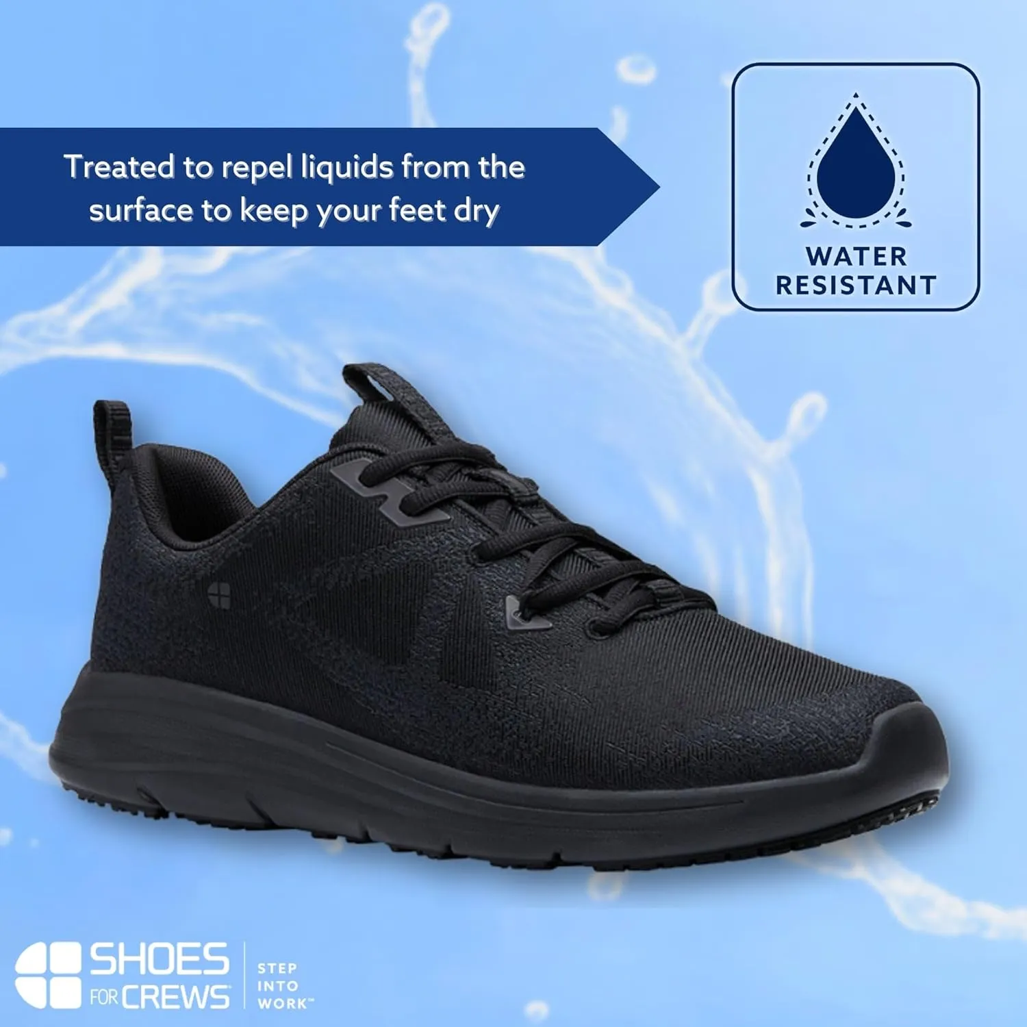 Shoes for Crews Toby II, Men's Slip Resistant Non Slip Work Shoes, Zapatos de Trabajo para Hombres, Chef Kitchen Shoes, Black