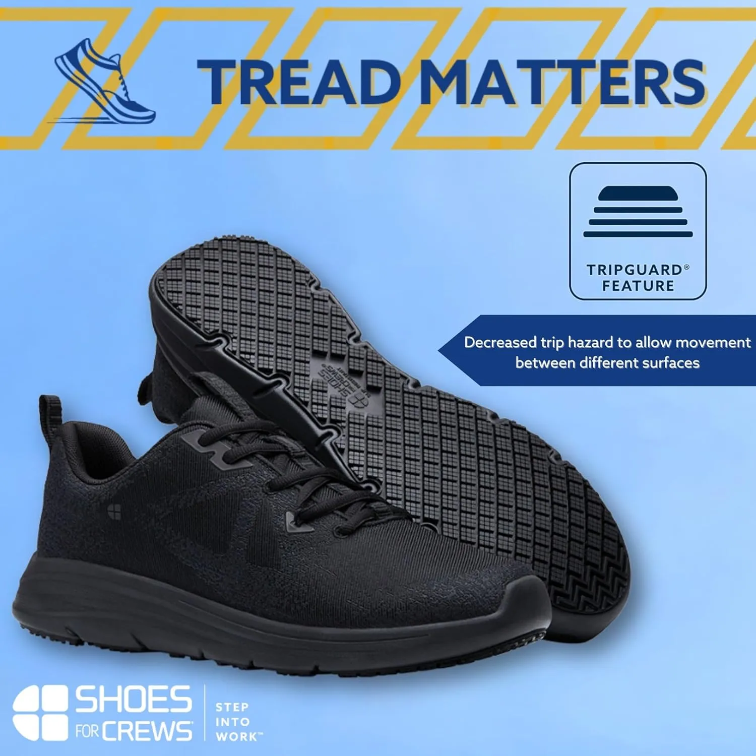 Shoes for Crews Toby II, Men's Slip Resistant Non Slip Work Shoes, Zapatos de Trabajo para Hombres, Chef Kitchen Shoes, Black