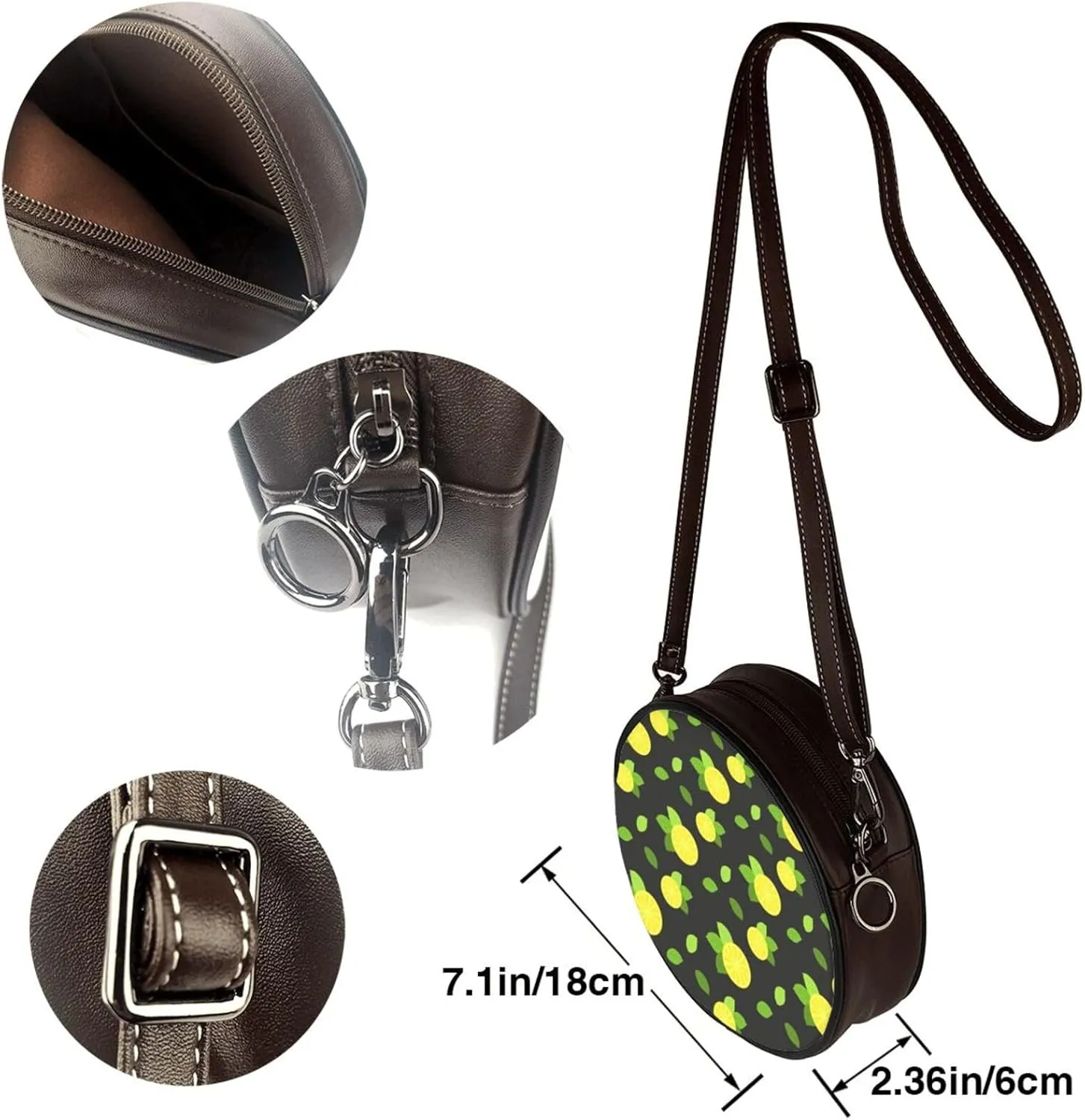 Shoulder Bag Circle Crossbody Bag for Women, Vintage Shoulder Purse, Round Purses Bag for Women