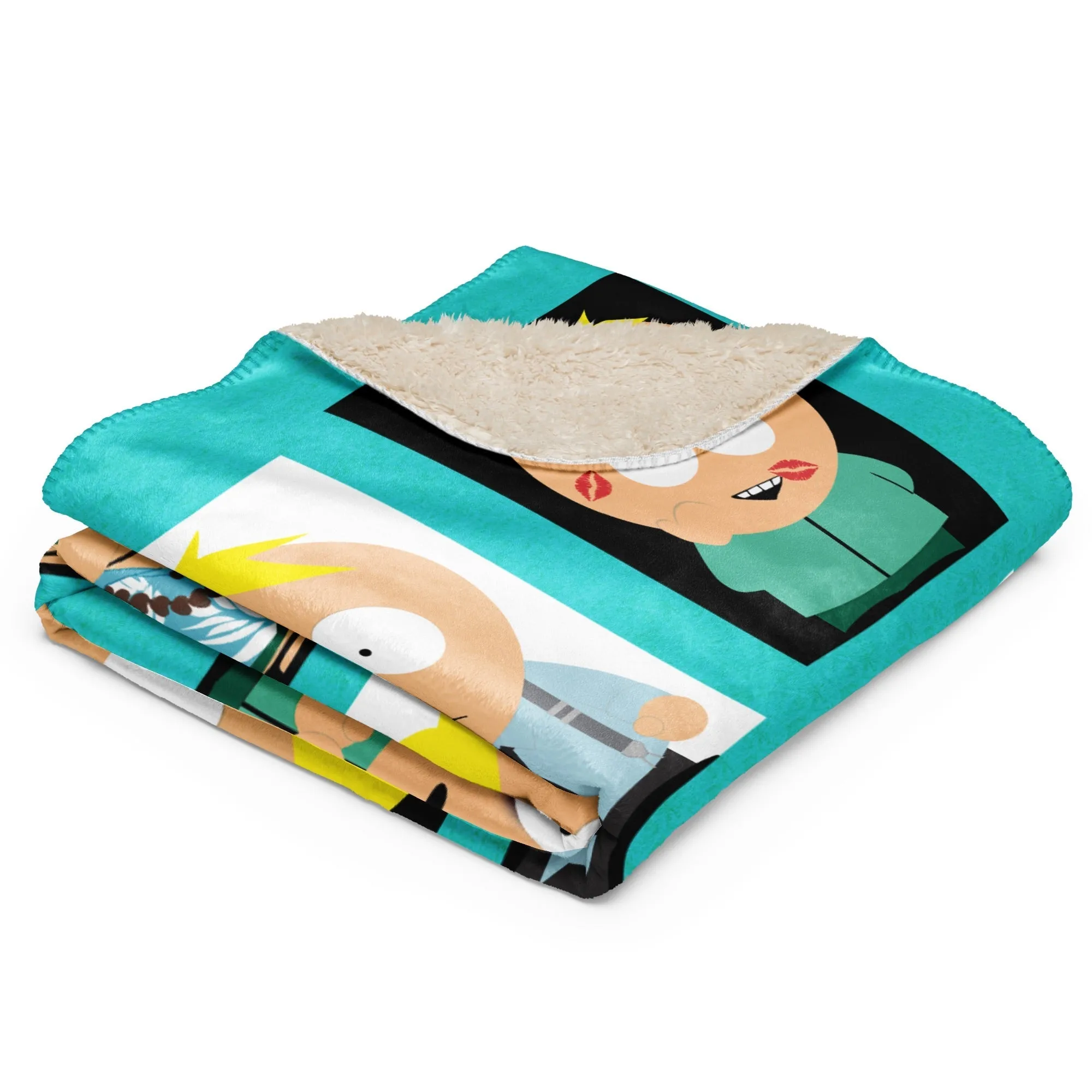 South Park Faces of Butters Sherpa Blanket