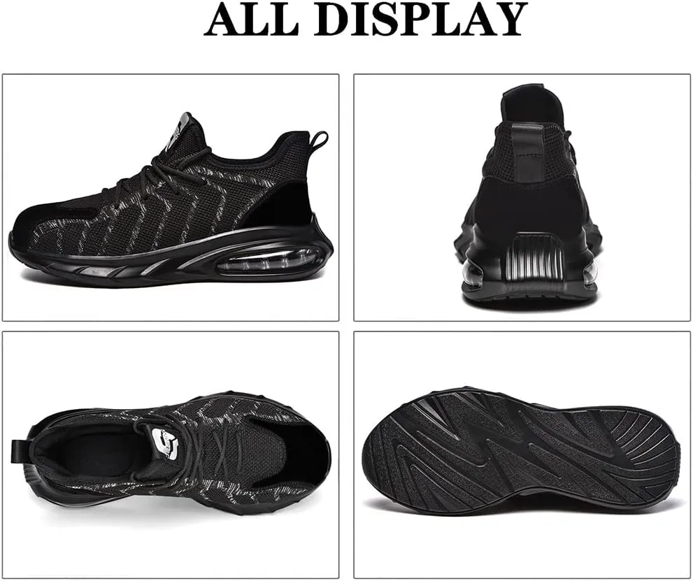Steel Toe Sneakers for Men and Women Lightweight Comfortable Shoes Indestructible Slip Resistant Safety Work Shoes