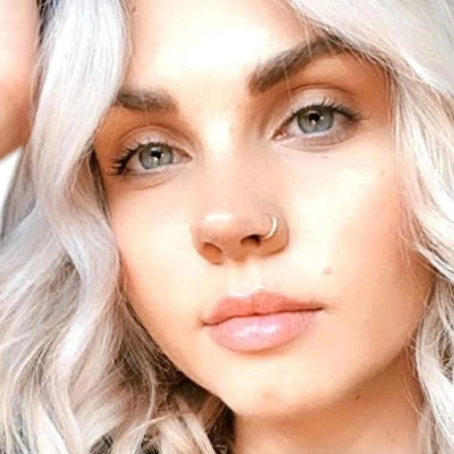 Sterling Silver Nose Ring | Unisex 22g 7 mm - 8 mm | 925 Thin Sterling Silver 22 G Hoop Nose Ring - 22 Gauge 7-8 mm