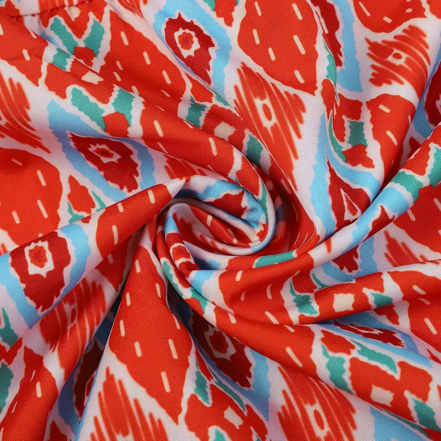 Summer Floral Print Dresses for Women Bubble 3/4 Sleeve V Neck Maxi Boho Dress Flowy Swing A-Line Beach Dresses