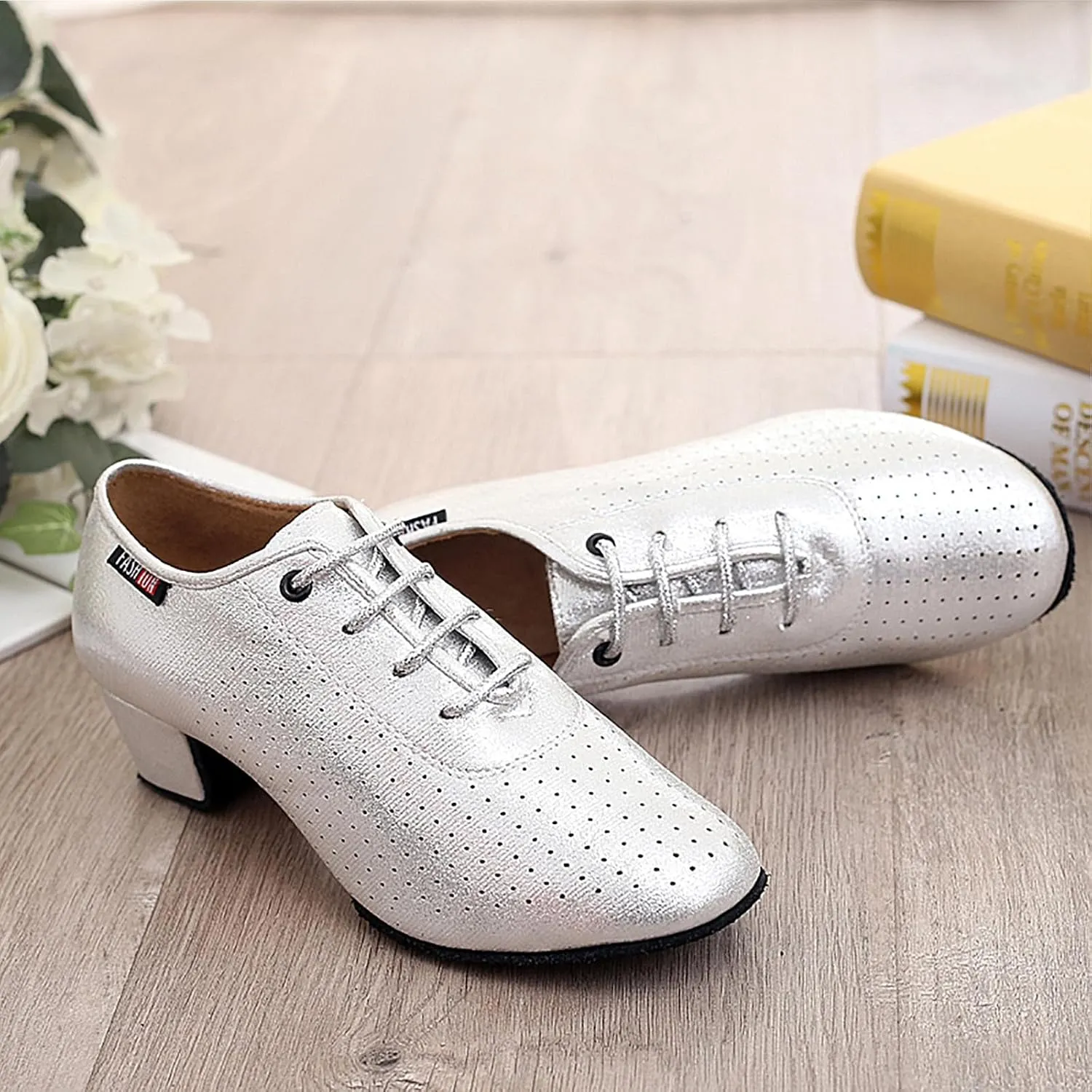 SWDZM Little Boy Big Kids Men Latin Dance Shoes Lace-up Ballroom Practice Shoes for Boy
