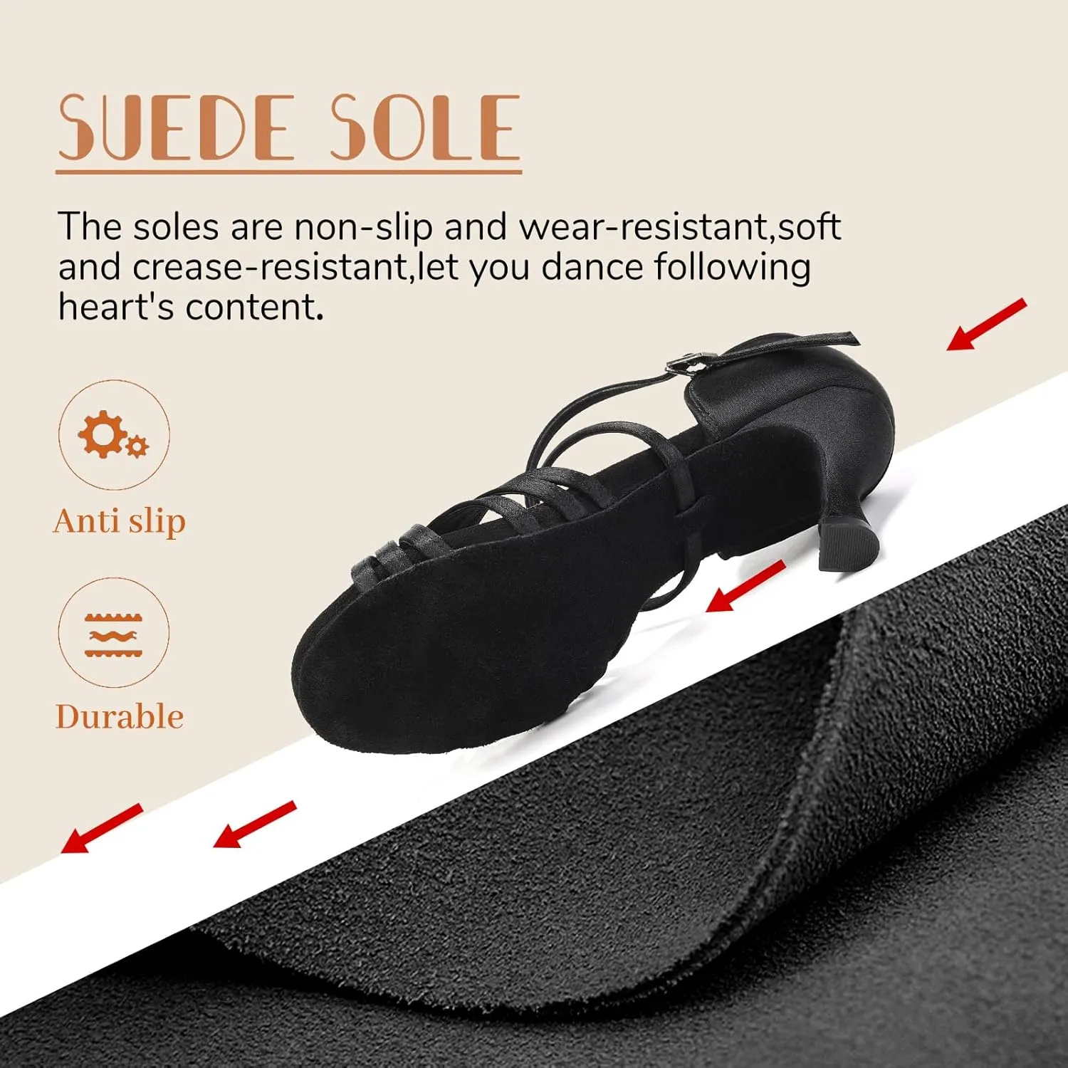 SWDZM Women Latin Dance Shoes Satin Professional Ballroom Salsa Practice Performance Dance Shoes