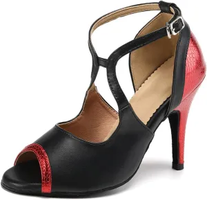 SWDZM Women's Latin Dance Shoes Ballroom Salsa Tango Performance Dance Shoes,Model-QJW6132