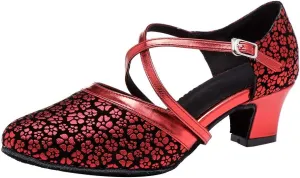 SWDZM Women's Latin Dance Shoes Closed Toe Salsa Tango Ballroom Party Practice Performance Dance Shoes Model-CMJ515