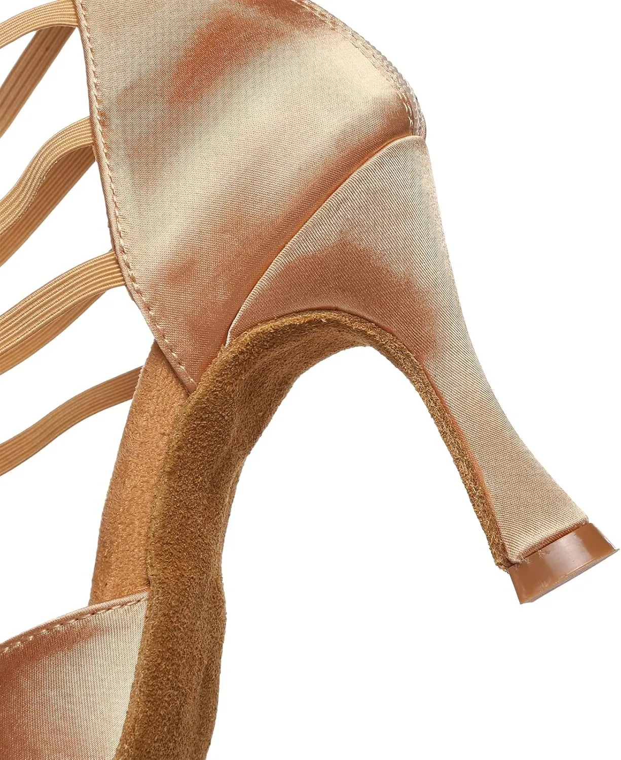 SWDZM Women's Open Toe Latin Dance Shoes Salsa Ballroom Lace-up Ankle Dance Boots with Elastic Band