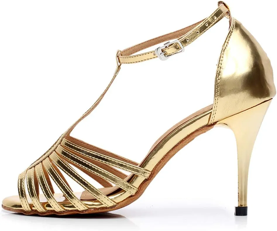 TINRYMX Latin Dance Shoes for Women Salsa Performance Dancing Shoes High Heel,Model QJW-6216