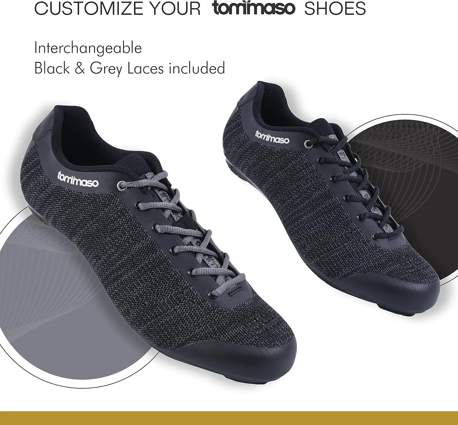 Tommaso Strada Mens SPD & Peloton Shoes2 in 1 Cycling ShoesInstall Your Own Delta or SPD Cleats for Road Bikes, Indoor Cycles or Most Mens BicyclesExplore Bike Accessories