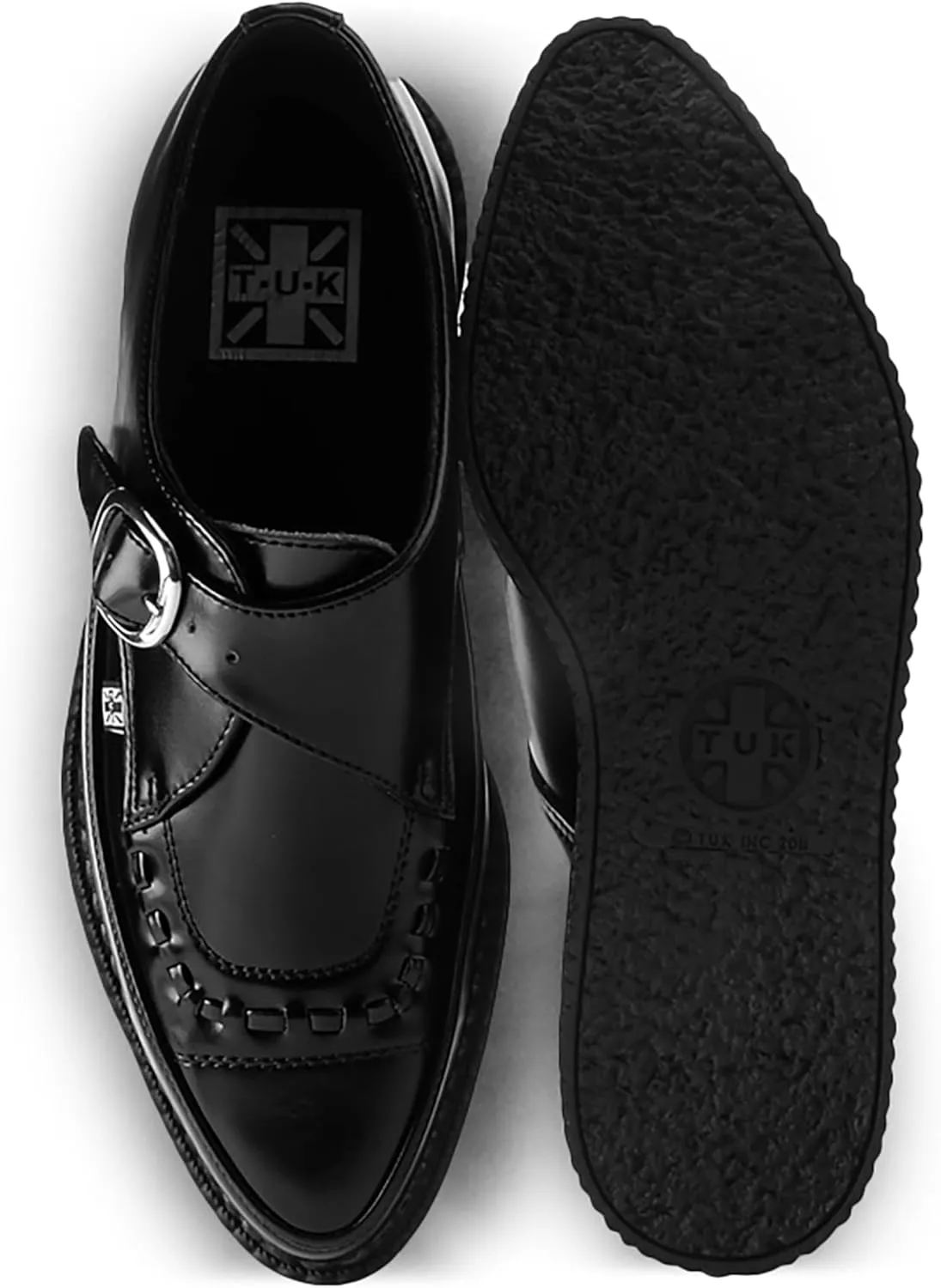 T.U.K Pointed Buckle Creeper Shoes