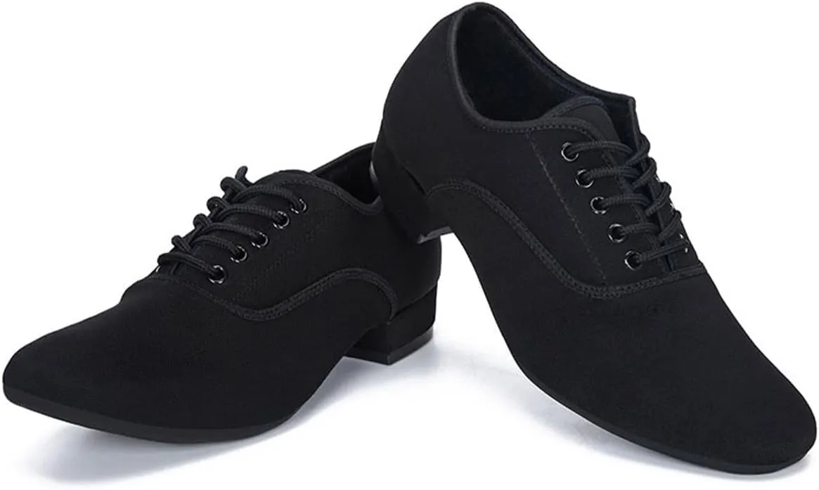 VEACAM Latin Dance Shoes for Men Closed Toe Ballroom Dance Sneaker Practice Jazz Training, 1 Inchs Heel