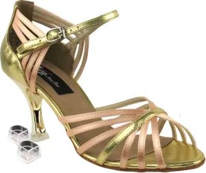 Very Fine Salsa Ballroom Tango Latin Dance Shoes CD3012 Bundle with Dance Shoe Heel Protectors 3" Heel