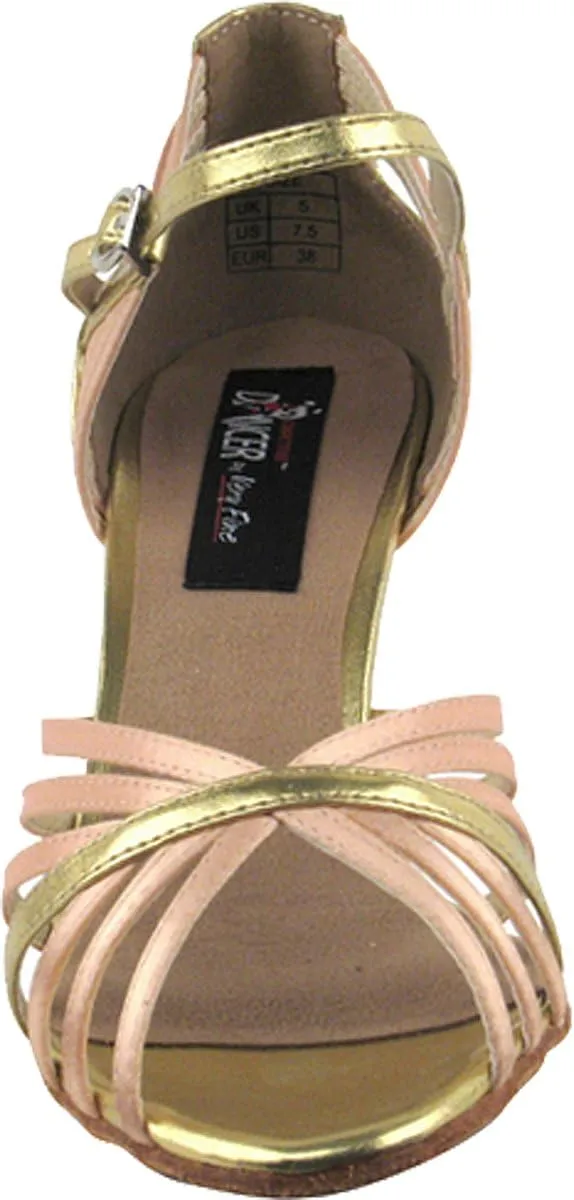 Very Fine Salsa Ballroom Tango Latin Dance Shoes CD3012 Bundle with Dance Shoe Heel Protectors 3" Heel
