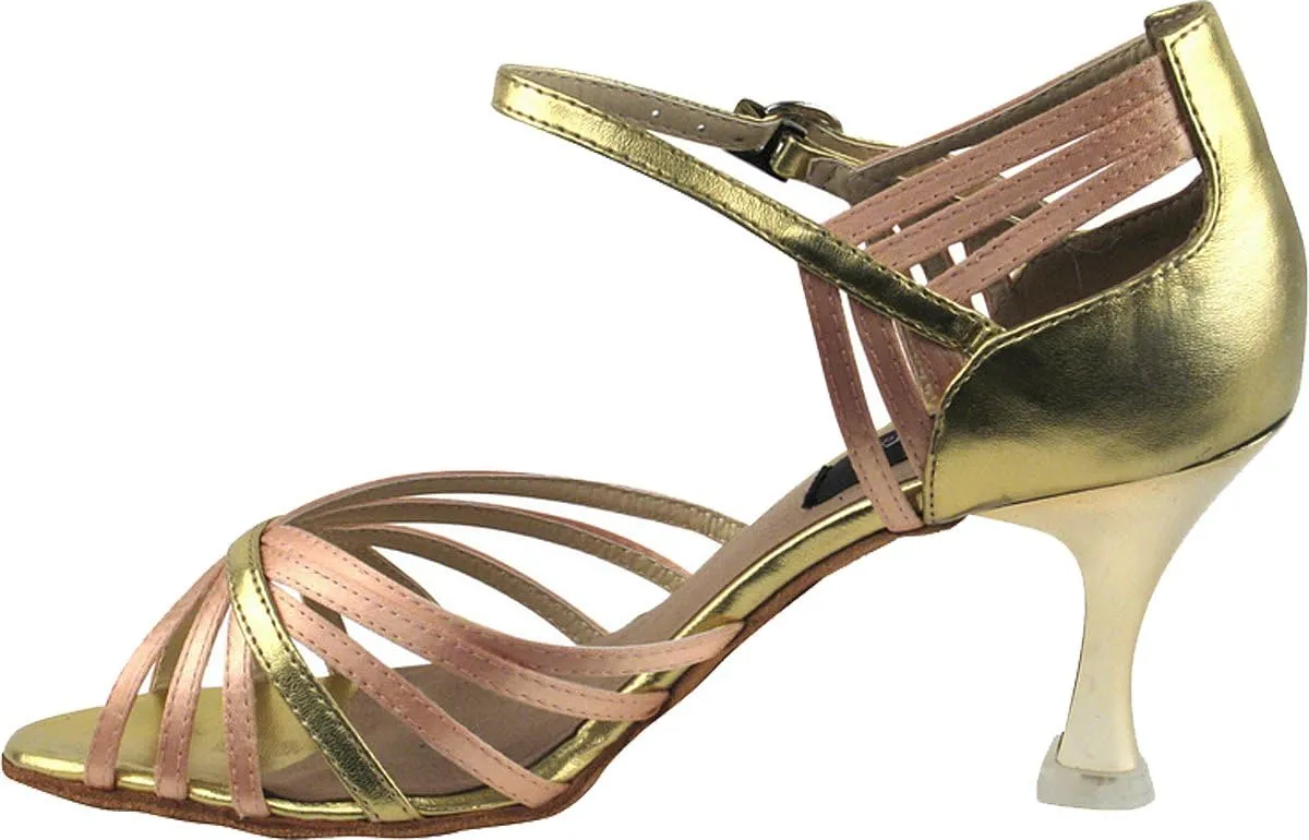 Very Fine Salsa Ballroom Tango Latin Dance Shoes CD3012 Bundle with Dance Shoe Heel Protectors 3" Heel