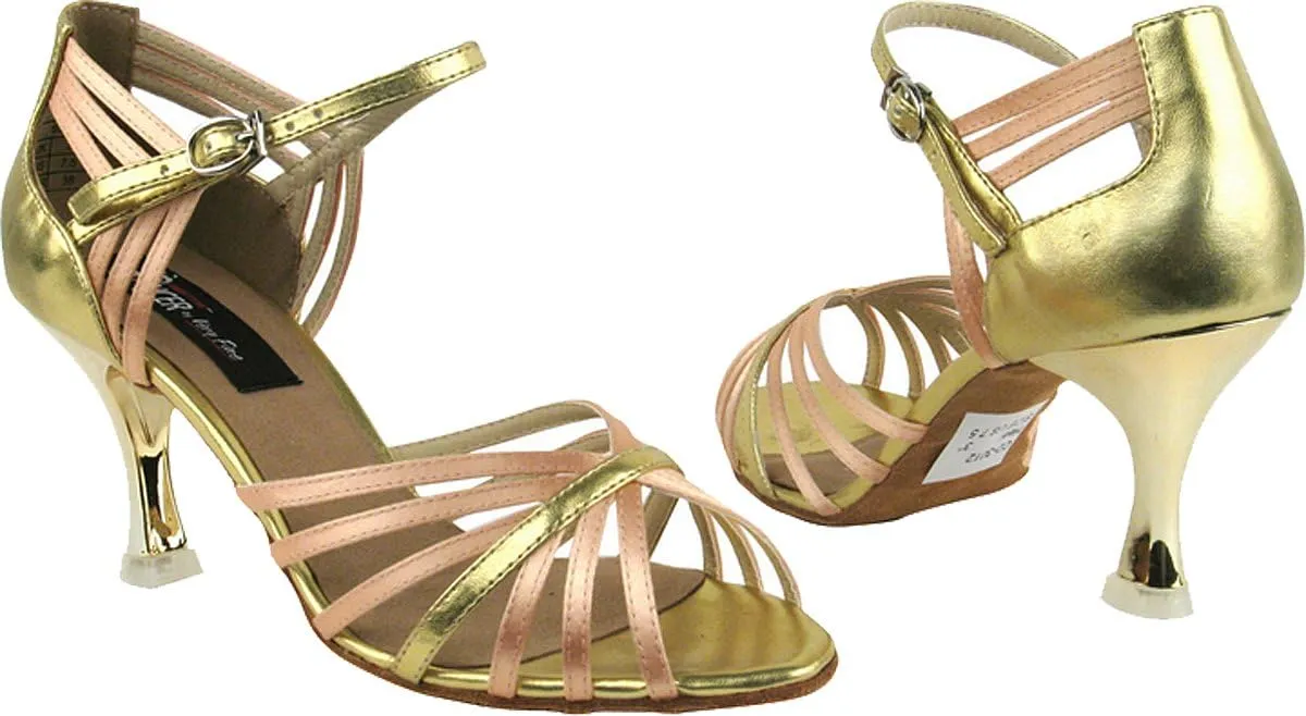 Very Fine Salsa Ballroom Tango Latin Dance Shoes CD3012 Bundle with Dance Shoe Heel Protectors 3" Heel