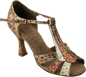 Very Fine Women's Ballroom Dance Shoes Tango Wedding Salsa Dance Shoes Copper & Red & White S2806EB Comfortable Dance Shoes 3" Heel 4.5 M US [Bundle of 5]