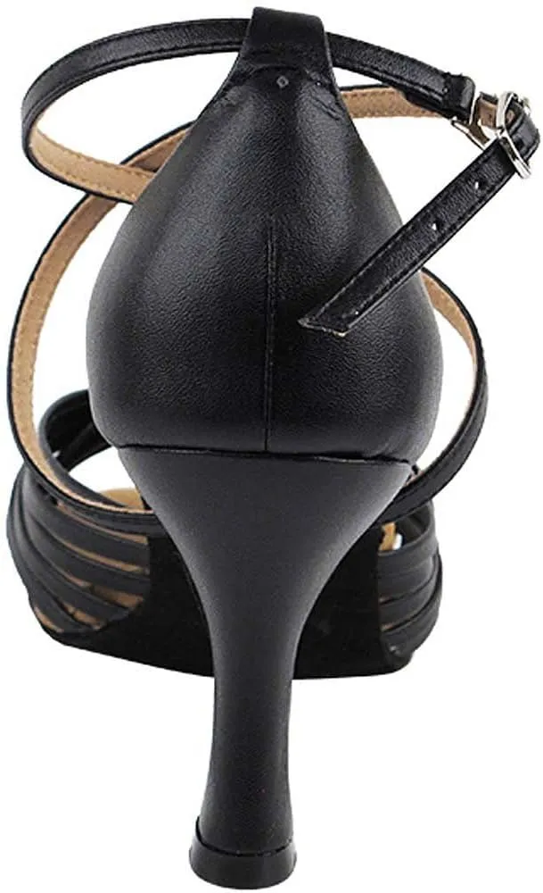 Very Fine Women's Ballroom Dance Shoes Tango Wedding Salsa Shoes S1001EB Comfortable Dance Shoes 3" [Bundle of 5]