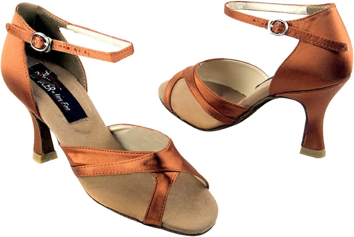 Very Fine Women's Salsa Ballroom Tango Dance Shoes CD2076 Bundle with Back-of-Heel Cushions 2.5 Inch Heel