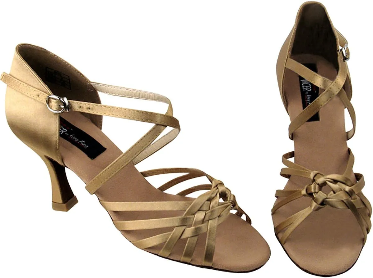 Very Fine Women's Salsa Ballroom Tango Dance Shoes CD2151 Bundle with Back-of-Heel Cushions 2.5 Inch Heel